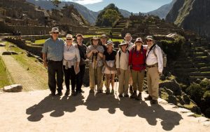 One of our groups before enjoying a private tour around the ancient city of machu picchu during their peru tour